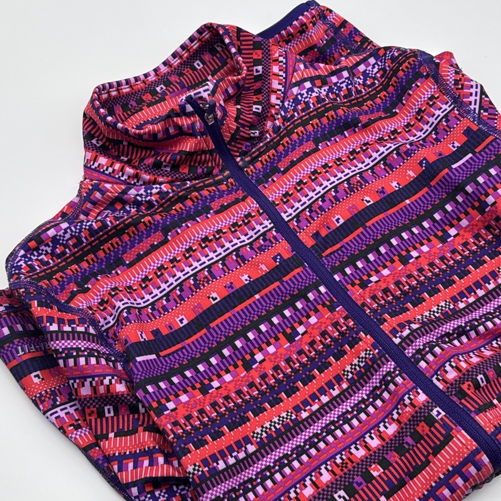 Nike Pro‎ Dri Fit Long Sleeve 1/2 Zip Pullover Womens Small Pullover Geometric